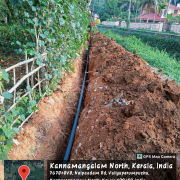 chettikkulagara (ward-2)Thottukandathil house to Sumalayam house   Road side : left side  Pipe : 90 mm pvc No of pipes laid: 24