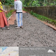 Road concreting work progressing at nanthirikkal