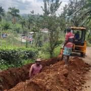 Vythiri-Pipe laying on progress