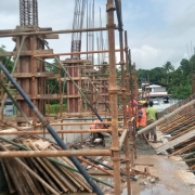 Concreting of column in pump house.