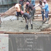 Chlorine house: Roof slab concreting 