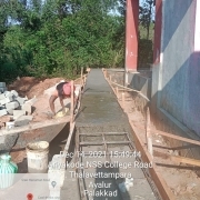 Kadambidi OHSR -Compound wall Belt concrete work2