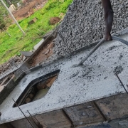 Scour valve chamber raft slab concrete work progress at kanjirakodu.