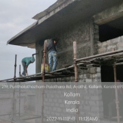 Admin building: 1st floor external plastering in progress