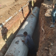 Pipe laying work at 2 nd junction