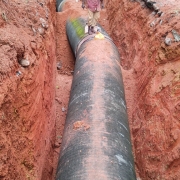 Laying work of 1219 mm dia ms pipe 10 mm thick