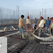 Floor beam and base slab concrete work at Akathethara 11.50 LL OHSR
