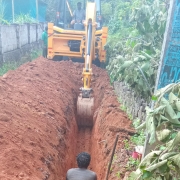 Pipe laying progressing in Oravakkal area-4/8/2021