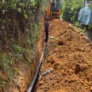 Vythiri-Pipe laying on progress