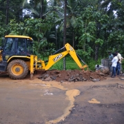 Pipe laying work at Pothanicad