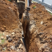 Laying of 300mmDI pipe