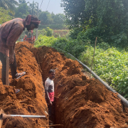 Vythiri -Pipe laying on progress 