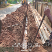 140 mm pipe  8 kg laying work 