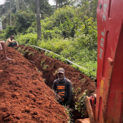 Vythiri-Pipe laying on progress