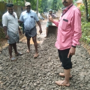 Road Concrete work Progress at Pazhavara NSS Road