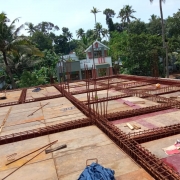 Reinforcement work for roof slab in chemical house