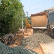 road restoration  work progressing
