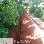 Distribution 90mm 6kg pipe laying work 