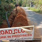 Meppadi - Pipe laying on progress