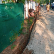 90 mm PVC pipe laying chettikulangara panchayath