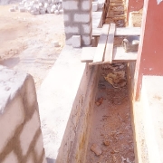 9.5LL OHSR Compound wall brick work &plastering work