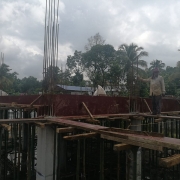 Ground floor roof slab form work fixing in chemical house