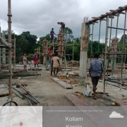 Admin building-column concreting (remaining) started 