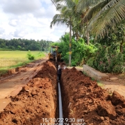 laying of 160mm 6kg pipe 