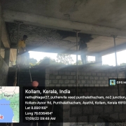 Admin building- first floor block work and ceiling plastering