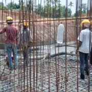 Concreting for raft at filter house