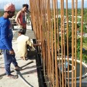 Kozhinjampara plant 9.80LL OHSR side wall first lift concrete is in progress 