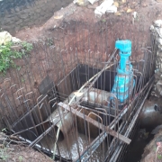 24.10.2021 Scour chamber work in progress at Sree Mangalam jn