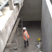 Plastering work at clarifier and floculator