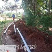 Laying of 90mm Pvc