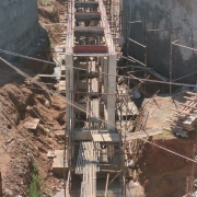 Bypass channel : Shuttering and rebar for slab in progres