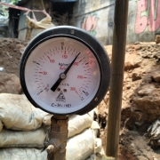 Hydrostatic pressure test at 600mm DI near Karumbumkonam