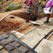 column footing work progressing at karimkunnam tank site