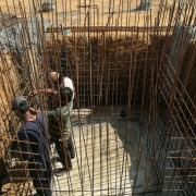 Wall reinforcement work for sump pit