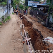 914mm MS pipe laying at Nalanchira Kusavarkal road