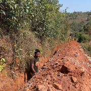 Vythiri-Pipe laying on progress