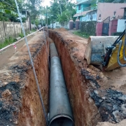 914mm MS pipe laying works