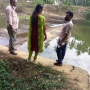 inspection of irrigation officials at work site