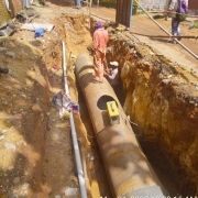 Welding of 914mm MS pipe at MLA road, Kudappanakunnu