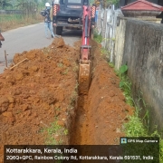 Ward no:8,Govindamangalam,PVC pipe laying work in progress 