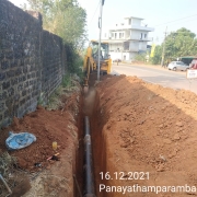 250 mm DI pipe laying work 