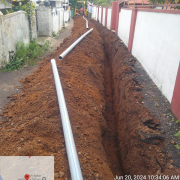 90 mm 10 kg pvc pipe laying of work
