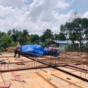 Reinforcement work for roof slab in chemical house