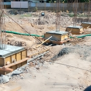 Pile cap concreting