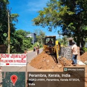 450mm Di laying work @ perambra-vadakara road