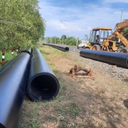 Stacking of HDPE pipes